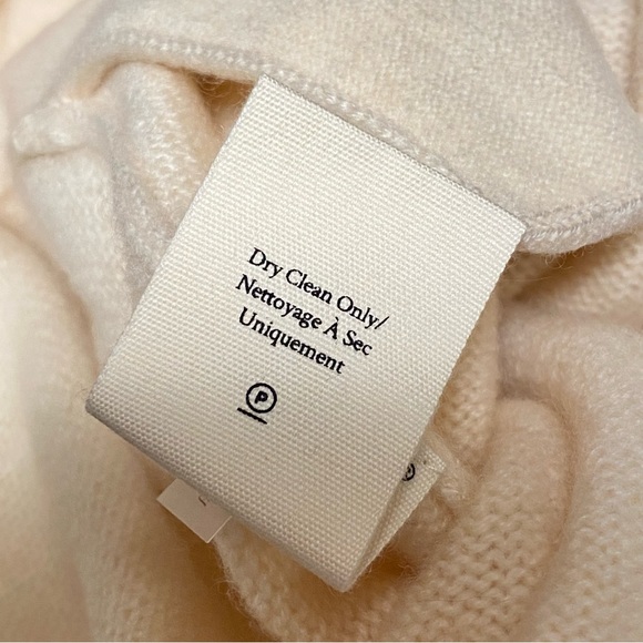 LoveShackFancy Foxglove beige cream high waisted cropped relax fit cashmere pant - Picture 8 of 12